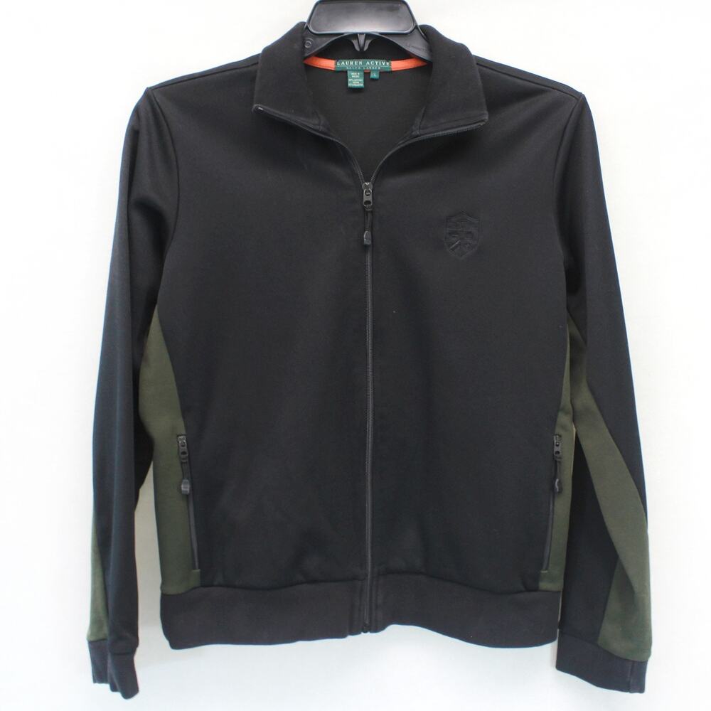 Ralph Lauren Lauren Active full zip jacket cardigan pockets size Large